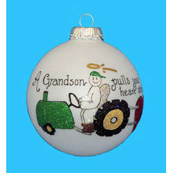Item 202081 A Grandson Pulls Your Heart Strings/Tractor Ornament