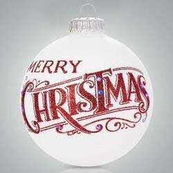 Item 202108 Red Merry Christmas Ornament