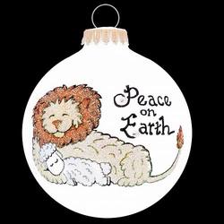 Item 202130 Peace On Earth/Lion And Lamb Ornament