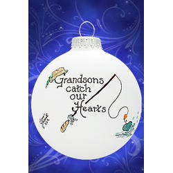 Item 202164 Grandsons Catch Our Hearts/Fishing Ornament