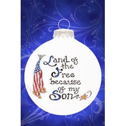 Item 202179 Land of the Free Because of My Son Ornament