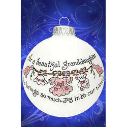 Item 202203 For A Beautiful Granddaughter Who Brings So Much Joy Into Our World Ornament