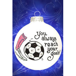 Item 202209 You Always Reach Your Goals Girl Soccer Ornament