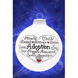 Item 202218 Miracle Child/Blessed Forever/Smiles/Love/Adoption/Joy/Our Prayers Answered/God's Beautiful Gift Ornament