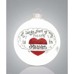 Item 202247 A Large Piece of My Heart Is In Heaven Ornament