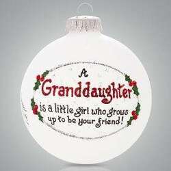 Item 202326 Granddaughter Lttle Girl Ornament