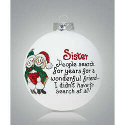 Thumbnail Sister Snowman Ornament