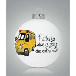 Item 202380 School Bus Thanks Ornament