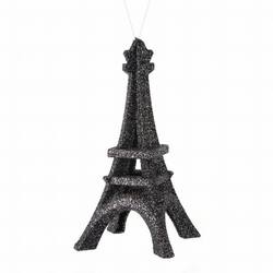Item 203082 Black/Silver Glittered Eiffel Tower Ornament