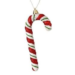 Item 203161 Candy Cane With Glitter Ornament