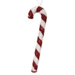 Item 203163 Red/White Glitter Candy Cane Ornament