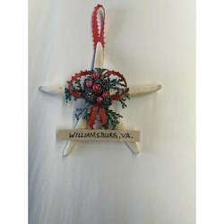 Item 220004 Starfish With Greenery Ornament - Williamsburg