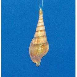 Item 220063 thumbnail Brown Spiral Auger Shell Ornament
