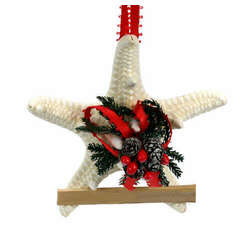 Item 220067 thumbnail White Bumpy Star Pine Cone Ornament - Outer Banks