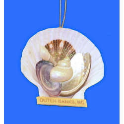 Item 220080 thumbnail Outer Banks Irish Scallop With Shells Ornament