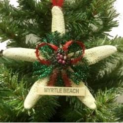 Item 220123 Myrtle Beach Starfish With Greenery Ornament