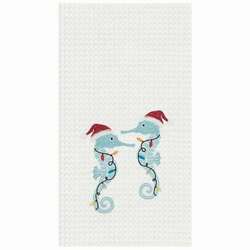 Item 231015 Festive Seahorses Kitchen Towel