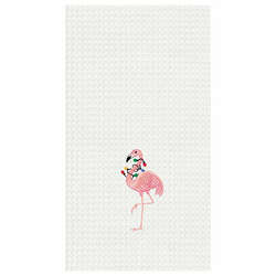 Item 231060 Flamingo With Lights Kitchen Towel