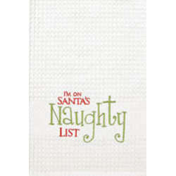 Item 231068 Santa's Naughty List Kitchen Towel
