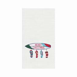 Item 231107 Flip Flops On Surfboard Kitchen Towel