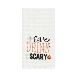 Item 231151 Eat Drink And Be Scary  Kitchen Towel