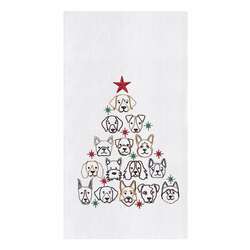 Item 231163 Dog Face Christmas Tree Towel