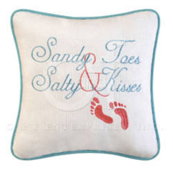 Item 231177 Sandy Toes & Salty Kisses Pillow