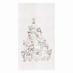 Item 231239 Cat Christmas Tree Kitchen Towel