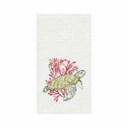 Item 231291 TURTLE AND CORAL KITCHEN TOWEL