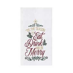 Item 231316 Eat Drink And Be Merry Kitchen Towel