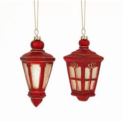 Item 245144 Red/White/Gold Lantern Ornament
