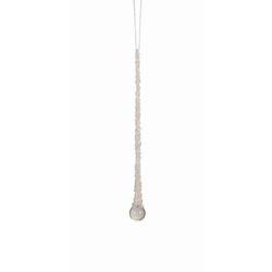 Item 245157 Medium Silver Drop Icicle Ornament