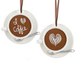 Item 260031 I Love Coffee Cup Ornament