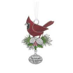 Item 260145 The Best Gifts Are The Memories We Share Cardinal Ornament