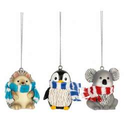 Item 260196 Fluffy Friends With Scarves Mini Ornament