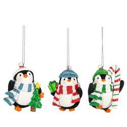 Item 260212 Flocked Penguin Ornament