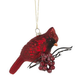 Item 260217 Cardinal With Berries Ornament