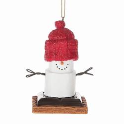 Item 260235 S'mores With Red Knit Hat Ornament