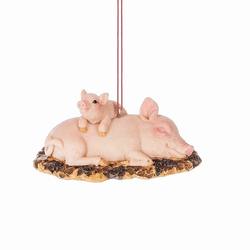 Item 260280 Pig With Baby Ornament