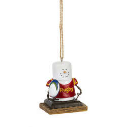 Item 260284 S'mores Rugby Player Ornament