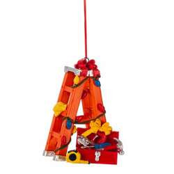 Item 260311 Construction Worker Ladder Ornament