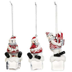 Item 260335 Polar Bear On Ice Blocks Ornament