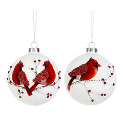 Item 260376 Cardinal/Berries Ball Ornament