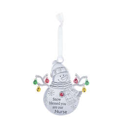 Item 260423 Snow Blessed You're Our Nurse Ornament