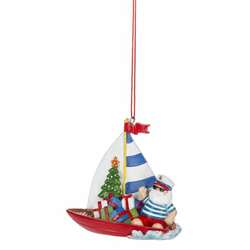 Item 260498 thumbnail Santa Sailing Ornament