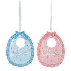 Item 260502 thumbnail Bib Baby 1st Christmas Ornament