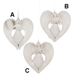 Item 260509 Angel With Heart Wings Ornament