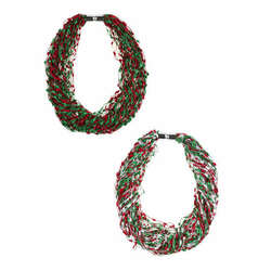 Item 260578 Red & Green Confetti Necklace