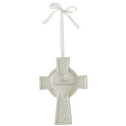 Item 260610 First Communion Cross Ornament