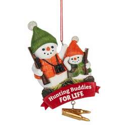 Item 260621 Snowman Hunting Ornament